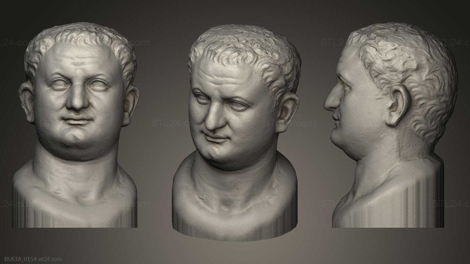Бюсты и головы античные и исторические (Голова ТИТА, BUSTA_0154) 3D модель для ЧПУ станка